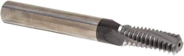 Iscar - 5/8-11 UNC, 0.449" Cutting Diam, 3 Flute, Solid Carbide Helical Flute Thread Mill - Internal Thread, 1.14" LOC, 3-1/2" OAL, 1/2" Shank Diam - Americas Industrial Supply