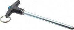 Gibraltar - 1/4" Diam, 3-1/2" Usable Length, T Handle, Quick Release Pin - Grade 4130 Steel, Zinc-Plated Finish - Americas Industrial Supply