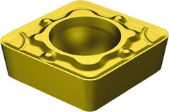 Sandvik Coromant - CCMT32.51 WM Grade 1525 Cermet Turning Insert - TiCN/TiN Finish, 80° Diamond, 3/8" Inscr Circle, 5/32" Thick, 1/64" Corner Radius - Americas Industrial Supply