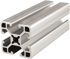 80/20 Inc. - 145 Inches Long x 1-1/2 Inches Wide x 1 Inch High, T Slotted Aluminum Extrusion - 0.781 Square Inches, Clear Anodized Finish - Americas Industrial Supply