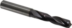 Guhring - 7/16" 140° Spiral Flute Solid Carbide Screw Machine Drill Bit - FIREX Finish, Right Hand Cut, 55mm Flute Length, 102mm OAL, SU Point, Straight Shank, Through Coolant - Americas Industrial Supply