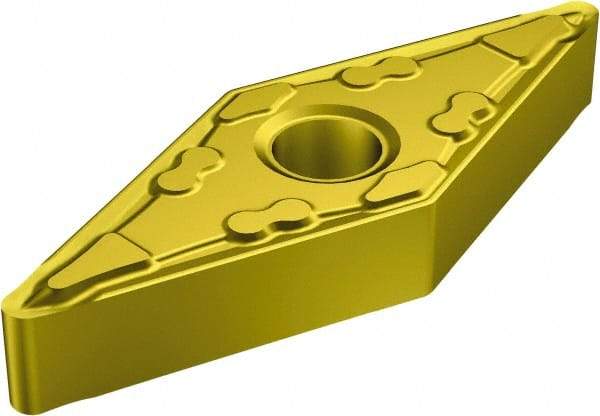 Sandvik Coromant - VNMG332 MF Grade S05F Carbide Turning Insert - TiCN/AI2O3/TiN Finish, 35° Diamond, 3/8" Inscr Circle, 3/16" Thick, 1/32" Corner Radius - Americas Industrial Supply