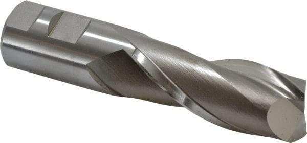 Hertel - 1-1/4", 3" LOC, 1-1/4" Shank Diam, 5-1/2" OAL, 2 Flute, Cobalt Square End Mill - Single End, Uncoated, Spiral Flute, 30° Helix, Centercutting, Right Hand Cut, Right Hand Flute - Americas Industrial Supply