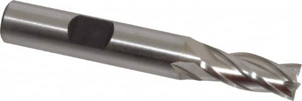 Hertel - 5/16", 3/4" LOC, 3/8" Shank Diam, 2-1/2" OAL, 4 Flute, Cobalt Square End Mill - Single End, Uncoated, Spiral Flute, 30° Helix, Centercutting, Right Hand Cut, Right Hand Flute - Americas Industrial Supply