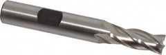 Hertel - 5/16", 3/4" LOC, 3/8" Shank Diam, 2-1/2" OAL, 4 Flute, Cobalt Square End Mill - Single End, Uncoated, Spiral Flute, 30° Helix, Centercutting, Right Hand Cut, Right Hand Flute - Americas Industrial Supply