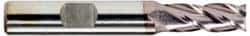 Hertel - 7/16", 1-3/4" LOC, 3/8" Shank Diam, 3-3/4" OAL, 4 Flute, High Speed Steel Square End Mill - Single End, TiCN Finish, Spiral Flute, 30° Helix, Centercutting, Right Hand Cut, Right Hand Flute - Americas Industrial Supply