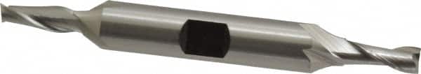 Hertel - 13/64", 1/2" LOC, 3/8" Shank Diam, 3-1/8" OAL, 2 Flute, High Speed Steel Square End Mill - Double End, Uncoated, Spiral Flute, 30° Helix, Centercutting, Right Hand Cut, Right Hand Flute - Americas Industrial Supply