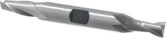 Hertel - 19/64", 9/16" LOC, 3/8" Shank Diam, 3-1/8" OAL, 2 Flute, High Speed Steel Square End Mill - Double End, Uncoated, Spiral Flute, 30° Helix, Centercutting, Right Hand Cut, Right Hand Flute - Americas Industrial Supply