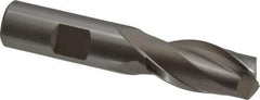 Hertel - 21/32", 1-5/16" LOC, 5/8" Shank Diam, 3-5/16" OAL, 2 Flute, High Speed Steel Square End Mill - Single End, Uncoated, Spiral Flute, 30° Helix, Centercutting, Right Hand Cut, Right Hand Flute - Americas Industrial Supply
