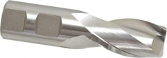 Hertel - 27/32", 1-1/2" LOC, 7/8" Shank Diam, 3-1/2" OAL, 2 Flute, High Speed Steel Square End Mill - Single End, Uncoated, Spiral Flute, 30° Helix, Centercutting, Right Hand Cut, Right Hand Flute - Americas Industrial Supply