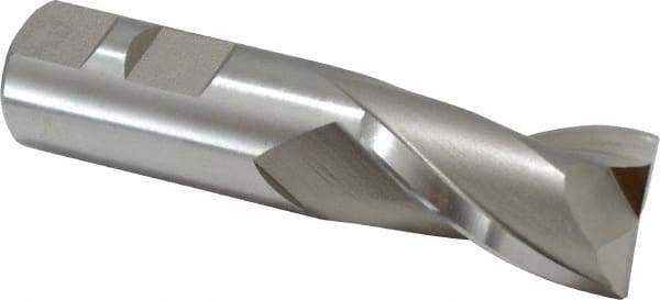 Hertel - 15/16", 1-1/2" LOC, 7/8" Shank Diam, 3-3/4" OAL, 2 Flute, High Speed Steel Square End Mill - Single End, Uncoated, Centercutting - Americas Industrial Supply