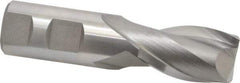 Hertel - 1", 1-5/8" LOC, 1" Shank Diam, 4-1/8" OAL, 2 Flute, High Speed Steel Square End Mill - Single End, Uncoated, Spiral Flute, 30° Helix, Centercutting, Right Hand Cut, Right Hand Flute - Americas Industrial Supply