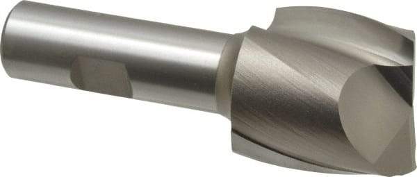 Hertel - 1-1/2", 1-1/2" LOC, 3/4" Shank Diam, 3-7/8" OAL, 2 Flute, High Speed Steel Square End Mill - Single End, Uncoated, Spiral Flute, 30° Helix, Centercutting, Right Hand Cut, Right Hand Flute - Americas Industrial Supply
