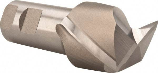 Hertel - 2", 1-5/8" LOC, 1-1/4" Shank Diam, 4-1/8" OAL, 2 Flute, High Speed Steel Square End Mill - Single End, Uncoated, Spiral Flute, 30° Helix, Centercutting, Right Hand Cut, Right Hand Flute - Americas Industrial Supply
