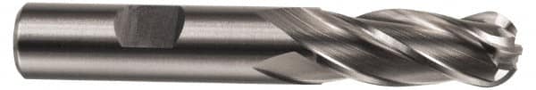 Hertel - 1" Diam, 4" LOC, 4 Flute Cobalt Ball End Mill - Uncoated, Single End, 6-1/2" OAL, 1" Shank Diam, Spiral Flute - Americas Industrial Supply