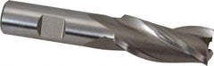 Hertel - 3/4", 1-5/8" LOC, 5/8" Shank Diam, 3-3/4" OAL, 3 Flute, High Speed Steel Square End Mill - Single End, Uncoated, Spiral Flute, 30° Helix, Centercutting, Right Hand Cut, Right Hand Flute - Americas Industrial Supply