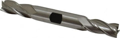 Hertel - 15/32", 1" LOC, 1/2" Shank Diam, 4-1/8" OAL, 4 Flute, High Speed Steel Square End Mill - Double End, Uncoated, Spiral Flute, 30° Helix, Right Hand Cut, Right Hand Flute - Americas Industrial Supply