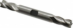 Hertel - 23/64", 3/4" LOC, 3/8" Shank Diam, 3-1/2" OAL, 4 Flute, High Speed Steel Square End Mill - Double End, Uncoated, Spiral Flute, 30° Helix, Right Hand Cut, Right Hand Flute - Americas Industrial Supply