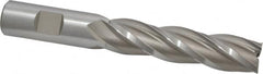 Hertel - 3/4", 3" LOC, 3/4" Shank Diam, 5-1/4" OAL, 4 Flute, High Speed Steel Square End Mill - Single End, Uncoated, Spiral Flute, 30° Helix, Right Hand Cut, Right Hand Flute - Americas Industrial Supply