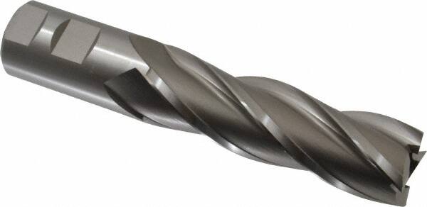 Hertel - 1-1/4", 4" LOC, 1-1/4" Shank Diam, 6-1/2" OAL, 4 Flute, High Speed Steel Square End Mill - Single End, Uncoated - Americas Industrial Supply
