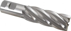 Hertel - 1-1/2", 4" LOC, 1-1/4" Shank Diam, 6-1/2" OAL, 6 Flute, High Speed Steel Square End Mill - Single End, Uncoated, Spiral Flute, 30° Helix, Right Hand Cut, Right Hand Flute - Americas Industrial Supply