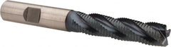 Hertel - 1/2" Diam, Fine Pitch, 2" LOC, 4 Flute Cobalt Roughing Square End Mill - TiCN Finish, 4" OAL, 1/2" Shank Diam, Single End, Centercutting, 30° Helix - Americas Industrial Supply
