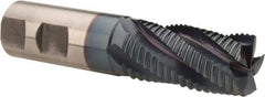 Hertel - 1" Diam, Coarse Pitch, 2" LOC, 5 Flute Cobalt Roughing Square End Mill - TiCN Finish, 4-1/2" OAL, 1" Shank Diam, Single End, Centercutting, 30° Helix - Americas Industrial Supply