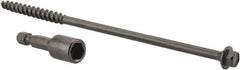 Value Collection - 1/4", 6" OAL, Hex Head Wood Screw - Steel - Americas Industrial Supply