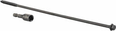 Value Collection - 1/4", 10" OAL, Hex Head Wood Screw - Steel - Americas Industrial Supply