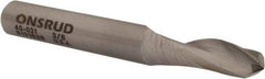 Onsrud - 3/8" Cutting Diam x 1" Length of Cut, 1 Flute, Upcut Spiral Router Bit - Uncoated, Right Hand Cut, High Speed Steel, 3" OAL x 3/8" Shank Diam, Single Edge, 19 to 32° Helix Angle - Americas Industrial Supply