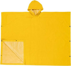 MCR Safety - Size One Size Fits Most, Yellow, Rain Poncho - Attached Hood - Americas Industrial Supply