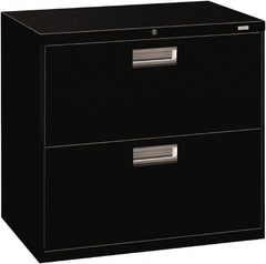 Hon - 30" Wide x 28-3/8" High x 19-1/4" Deep, 2 Drawer Roll-Out - Steel, Black - Americas Industrial Supply