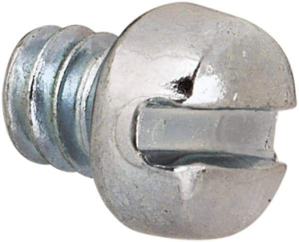 Value Collection - #4-40 UNC, 1/8" Length Under Head Slotted Drive Machine Screw - Fillister Head, Grade J82 Steel, Zinc-Plated Finish, Without Washer - Americas Industrial Supply
