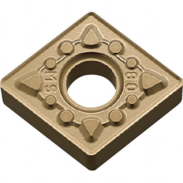 Kyocera - CNMG432 MS Grade CA6525 Carbide Turning Insert - TiCN/Al2O3/TiN Finish, 80° Diamond, 1/2" Inscr Circle, 3/16" Thick, 1/32" Corner Radius - Americas Industrial Supply