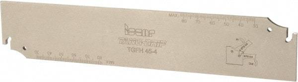 Iscar - 1.7717" Blade Height, 0.134" Blade Width, 8.858" OAL, Neutral Cut, Single End Indexable Cut-Off Blade - TGFH Blade, Tang-Grip Series - Americas Industrial Supply