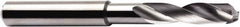 Seco - 7.6mm 140° Spiral Flute Solid Carbide Screw Machine Drill Bit - Multilayer TiAlN Finish, Right Hand Cut, 1.614" Flute Length, 3.11" OAL, Through Coolant - Americas Industrial Supply
