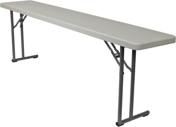 NPS - 96" Long x 18" Wide x 29-1/2" High, Lightweight Folding Table - Speckled Gray - Americas Industrial Supply