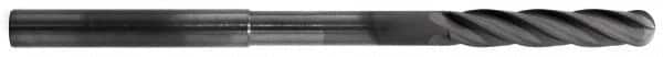 RobbJack - 1/16" Diam, 5/16" LOC, 4 Flute Solid Carbide Ball End Mill - Diamond Finish, Single End, 2-1/2" OAL, 1/8" Shank Diam - Americas Industrial Supply