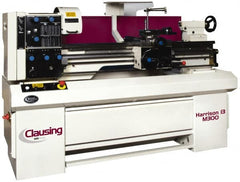 Clausing - 13" Swing, 40" Between Centers, 230/460 Volt, Triple Phase Engine Lathe - 3MT Taper, 3 hp, 40 to 2,500 RPM, 1-9/16" Bore Diam, 40" Deep x 57" High x 84" Long - Americas Industrial Supply