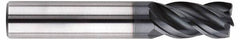 SGS - 5/8", 4 Flute, Single End, Solid Carbide, 0.04" Corner Radius End Mill - 5-1/2" OAL, Right Hand Flute, 3/4" LOC, Right Hand Cut, 3-1/4" Extended Reach - Americas Industrial Supply
