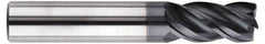 SGS - 5/8", 4 Flute, Single End, Solid Carbide, 0.04" Corner Radius End Mill - 3-1/2" OAL, Right Hand Flute, 3/4" LOC, Right Hand Cut, 1-1/2" Extended Reach - Americas Industrial Supply