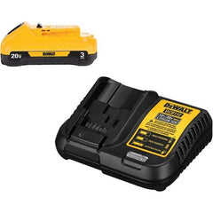 DeWALT - 20 Volt, 1 Battery Lithium-Ion Power Tool Charger - 30 min to 1 hr to Charge, 20 Volt MAX Batteries Power Source, Battery Included - Americas Industrial Supply