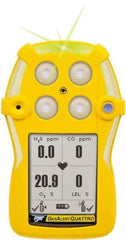 BW Technologies by Honeywell - Visual, Vibration & Audible Alarm, LCD Display, Multi-Gas Detector - Monitors Oxygen & Hydrogen Sulfide, -20 to 50°C Working Temp - Americas Industrial Supply