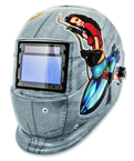 #41288 - Solar Powered Auto Darkening Welding Helment; Pin Up Girl Graphics - Americas Industrial Supply