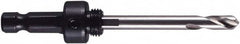 M.K. MORSE - 9/16 to 1-3/16" Tool Diam Compatibility, Hex Shank, High Speed Steel Integral Pilot Drill, Hole Cutting Tool Arbor - 3/8" Min Chuck, Hex Shank Cross Section, Threaded Shank Attachment, For 9/16 to 1-3/16" Hole Saws - Americas Industrial Supply