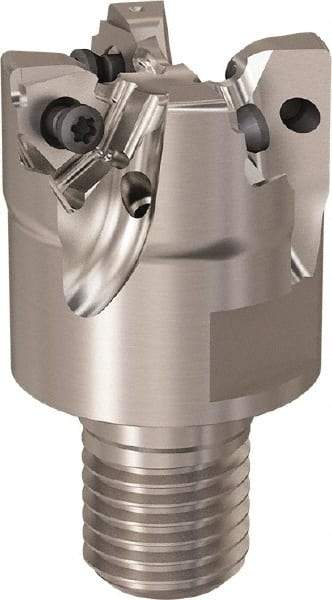 Seco - 40mm Cut Diam, 7mm Max Depth of Cut, 40mm OAL, Indexable Square Shoulder Slot Milling End Mill - M20 Modular Connection, 90° Lead Angle, Through Coolant, Series R217.96 - Americas Industrial Supply