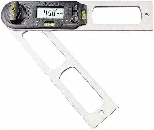 Starrett - 0.1° Resolution Combination Protractor & Inclinometer - 360° Range - Americas Industrial Supply