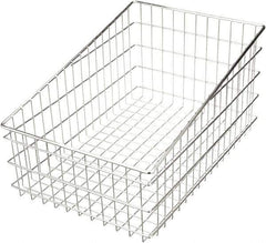 Marlin Steel Wire Products - 16" Deep, Rectangular Steel Wire Basket - 24" Wide x 12" High - Americas Industrial Supply