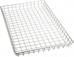 Marlin Steel Wire Products - 16" Deep, Rectangular Steel Wire Basket - 26" Wide x 2" High - Americas Industrial Supply