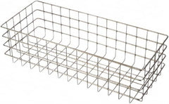 Marlin Steel Wire Products - 20-1/4" Deep, Rectangular Stainless Steel Wire Basket - 8" Wide x 6" High - Americas Industrial Supply